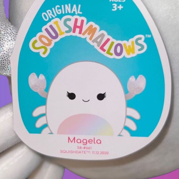 NWT Squishmallow Magela White Crab 8” - Picture 2 of 4